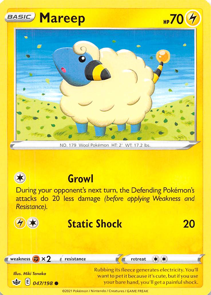 Mareep (047/198) [Sword & Shield: Chilling Reign] | Dumpster Cat Games