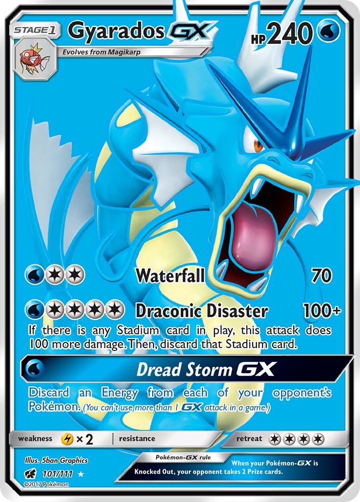 Gyarados GX (101/111) [Sun & Moon: Crimson Invasion] | Dumpster Cat Games