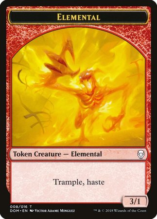 Elemental Token [Dominaria Tokens] | Dumpster Cat Games