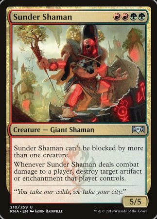 Sunder Shaman [Ravnica Allegiance] | Dumpster Cat Games