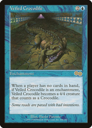 Veiled Crocodile [Urza's Saga] | Dumpster Cat Games