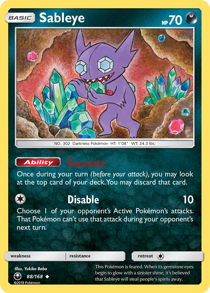 Sableye (88/168) [Sun & Moon: Celestial Storm] | Dumpster Cat Games