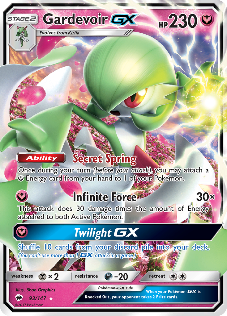 Gardevoir GX (93/147) [Sun & Moon: Burning Shadows] | Dumpster Cat Games