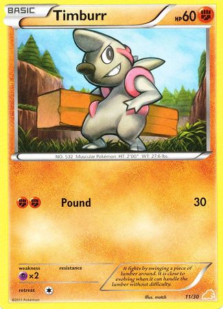 Timburr (11/30) [Black & White: Trainer Kit - Excadrill] | Dumpster Cat Games