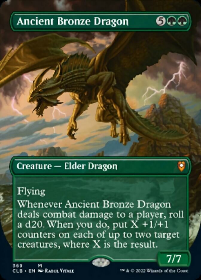 Ancient Bronze Dragon (Borderless Alternate Art) [Commander Legends: Battle for Baldur's Gate] | Dumpster Cat Games