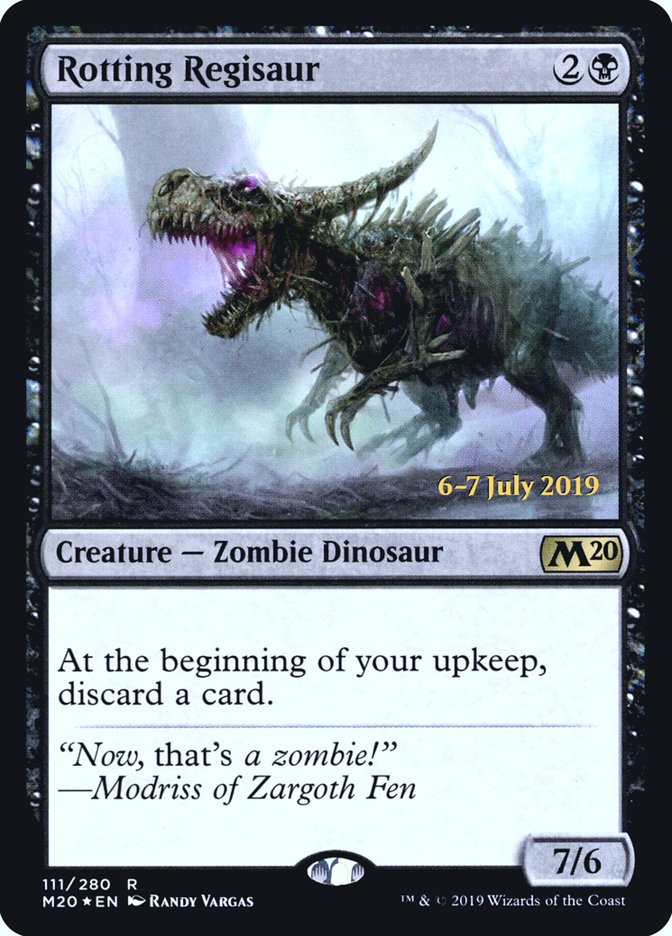 Rotting Regisaur  [Core Set 2020 Prerelease Promos] | Dumpster Cat Games