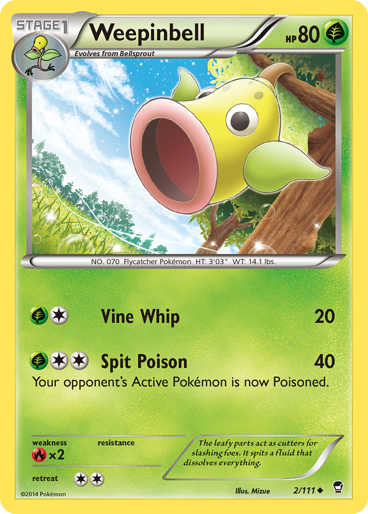 Weepinbell (2/111) [XY: Furious Fists] | Dumpster Cat Games