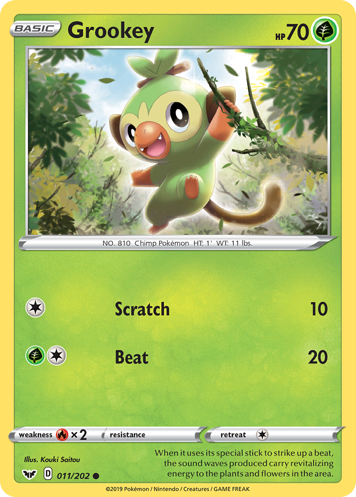 Grookey (011/202) [Sword & Shield: Base Set] | Dumpster Cat Games