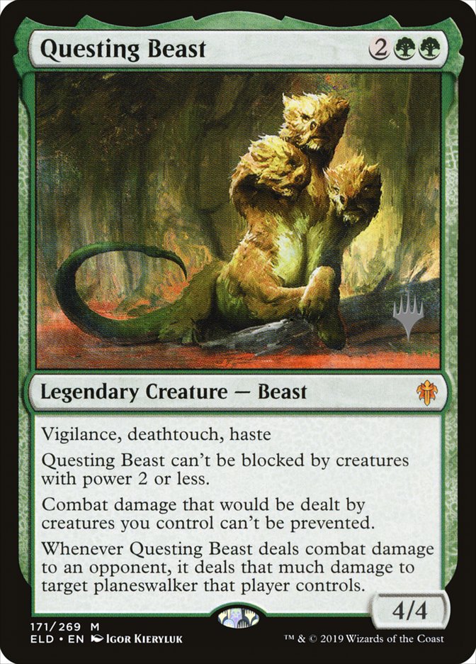 Questing Beast (Promo Pack) [Throne of Eldraine Promos] | Dumpster Cat Games