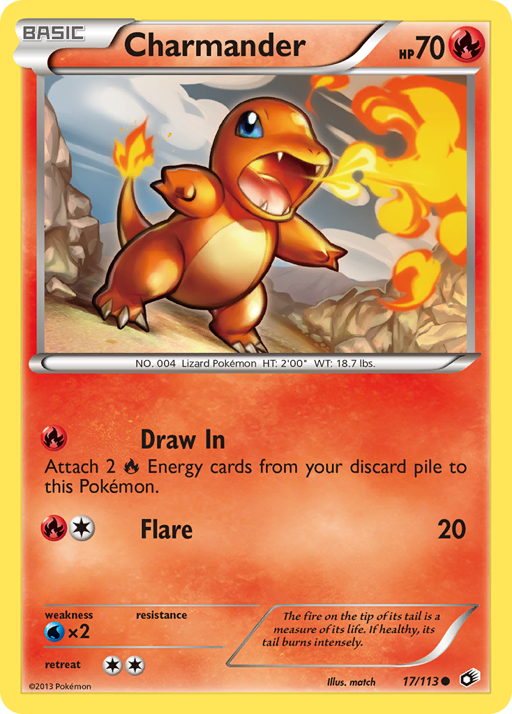 Charmander (17/113) [Black & White: Legendary Treasures] | Dumpster Cat Games