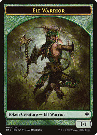 Elf Warrior // Zombie Double-sided Token [Commander 2016 Tokens] | Dumpster Cat Games