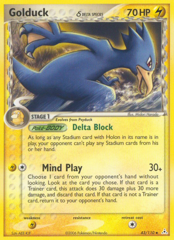 Golduck (43/110) (Delta Species) [EX: Holon Phantoms] | Dumpster Cat Games