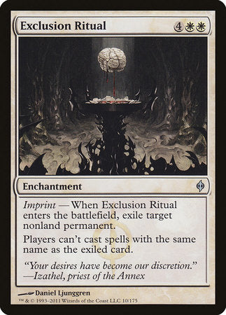 Exclusion Ritual [New Phyrexia] | Dumpster Cat Games