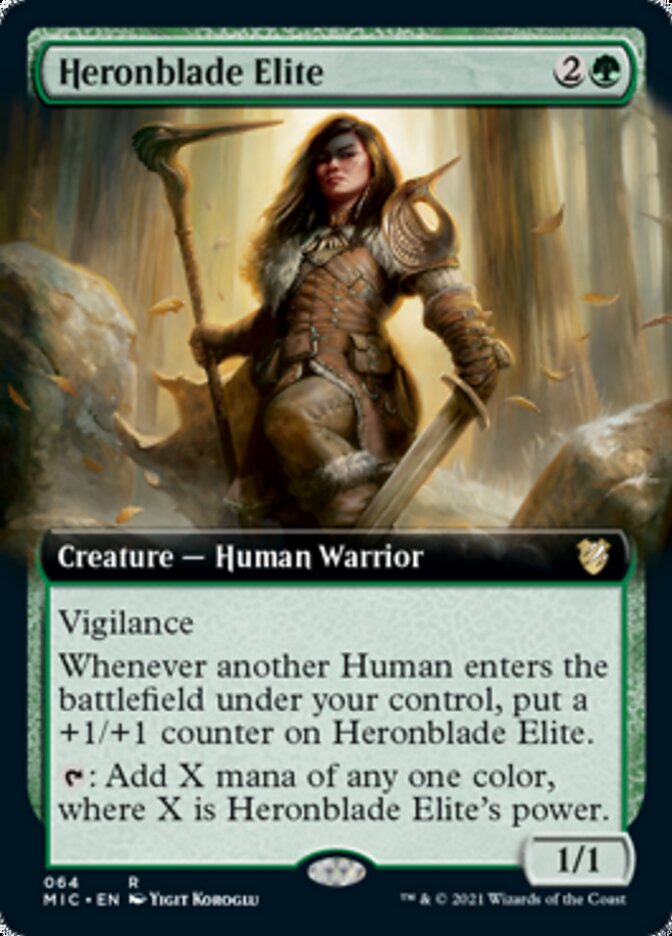 Heronblade Elite (Extended) [Innistrad: Midnight Hunt Commander] | Dumpster Cat Games