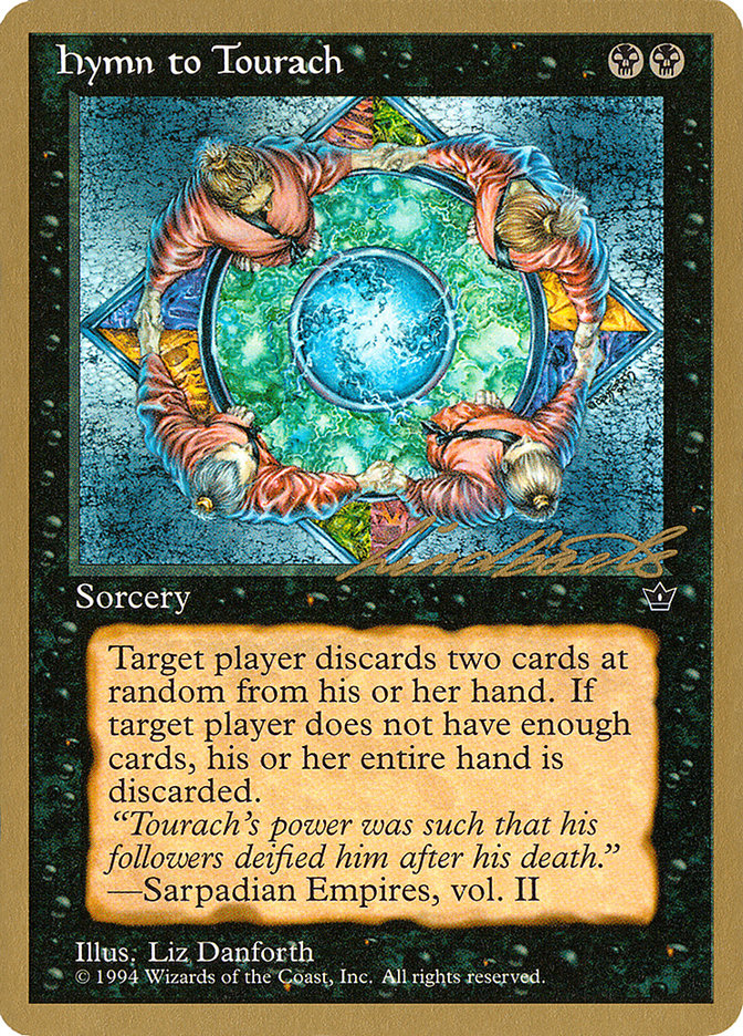 Hymn to Tourach (Circle) (Leon Lindback) [Pro Tour Collector Set] | Dumpster Cat Games