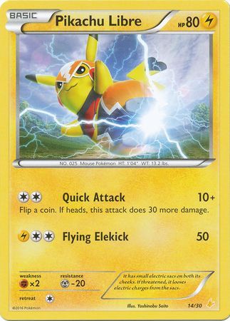 Pikachu Libre (14/30) [XY: Trainer Kit 3 - Pikachu Libre] | Dumpster Cat Games