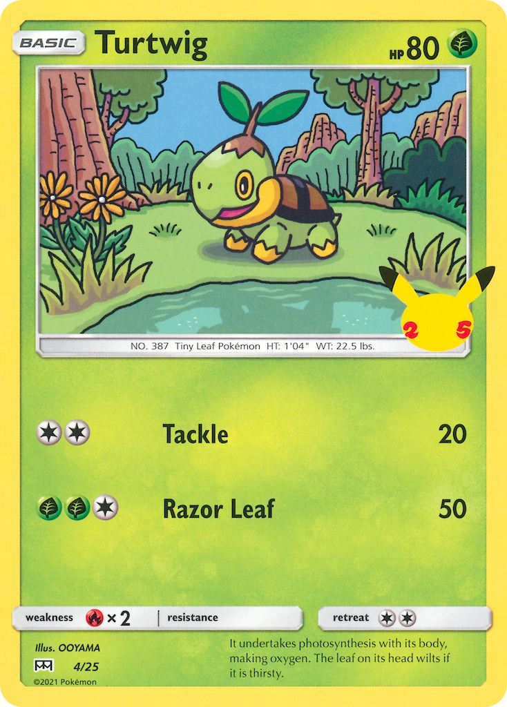 Turtwig (4/25) [McDonald's 25th Anniversary] | Dumpster Cat Games