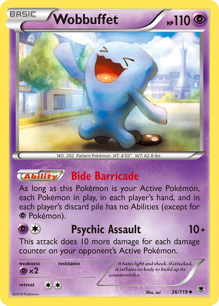 Wobbuffet (36/119) [XY: Phantom Forces] | Dumpster Cat Games