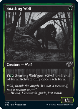 Snarling Wolf (486) [Innistrad: Double Feature] | Dumpster Cat Games