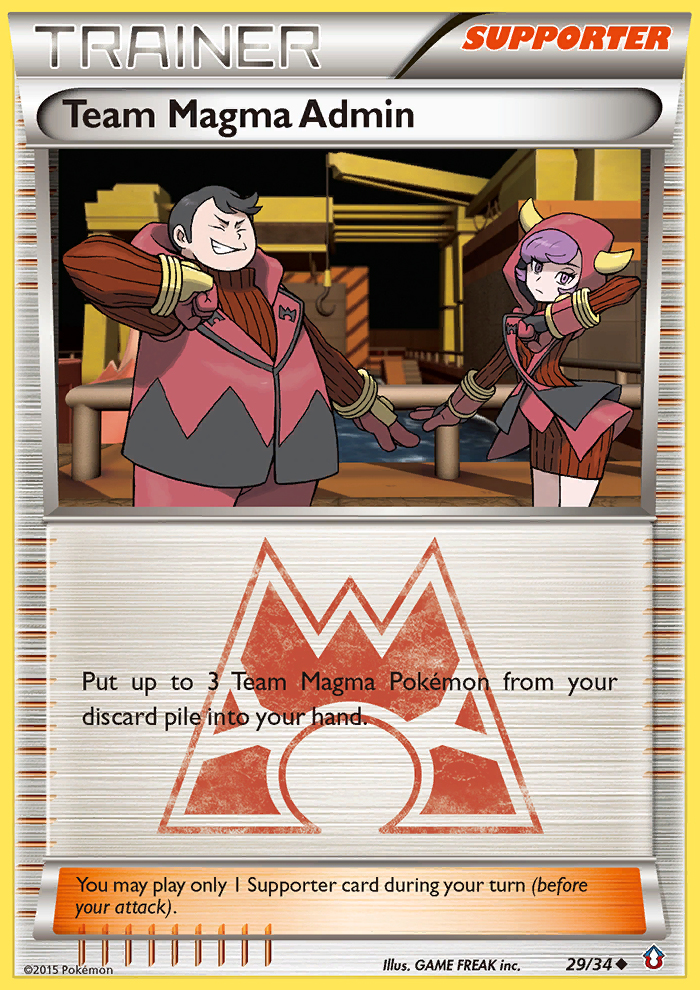 Team Magma Admin (29/34) [XY: Double Crisis] | Dumpster Cat Games