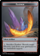 Feather // Servo Double-Sided Token [March of the Machine Commander Tokens] | Dumpster Cat Games