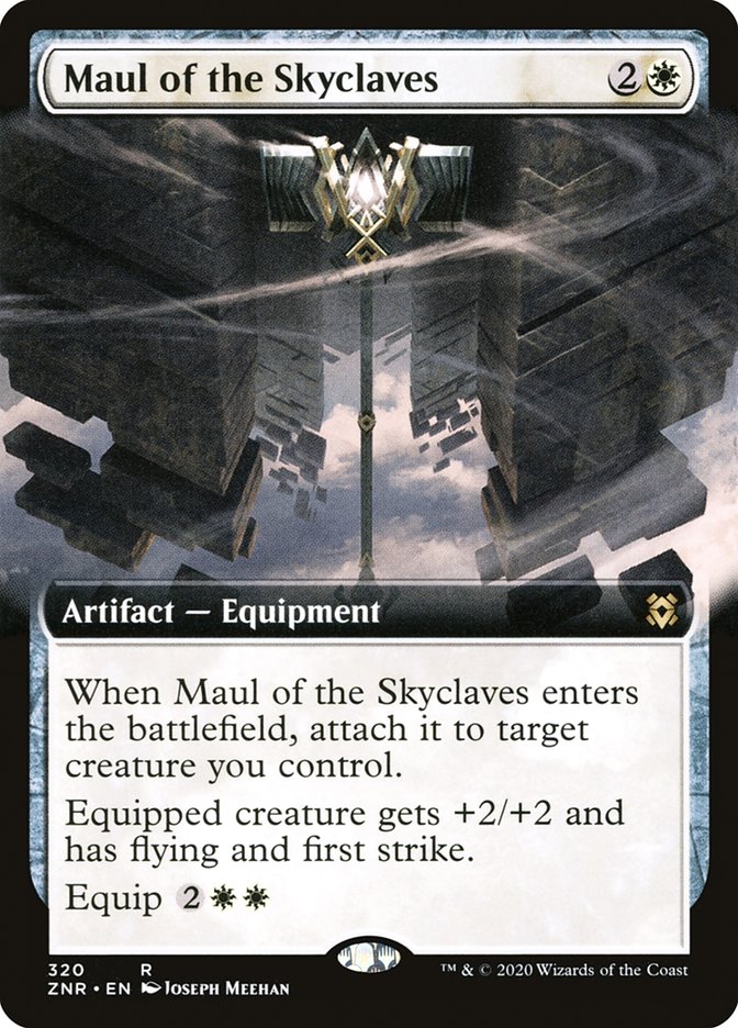 Maul of the Skyclaves (Extended Art) [Zendikar Rising] | Dumpster Cat Games