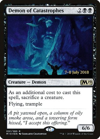 Demon of Catastrophes [Core Set 2019 Promos] | Dumpster Cat Games