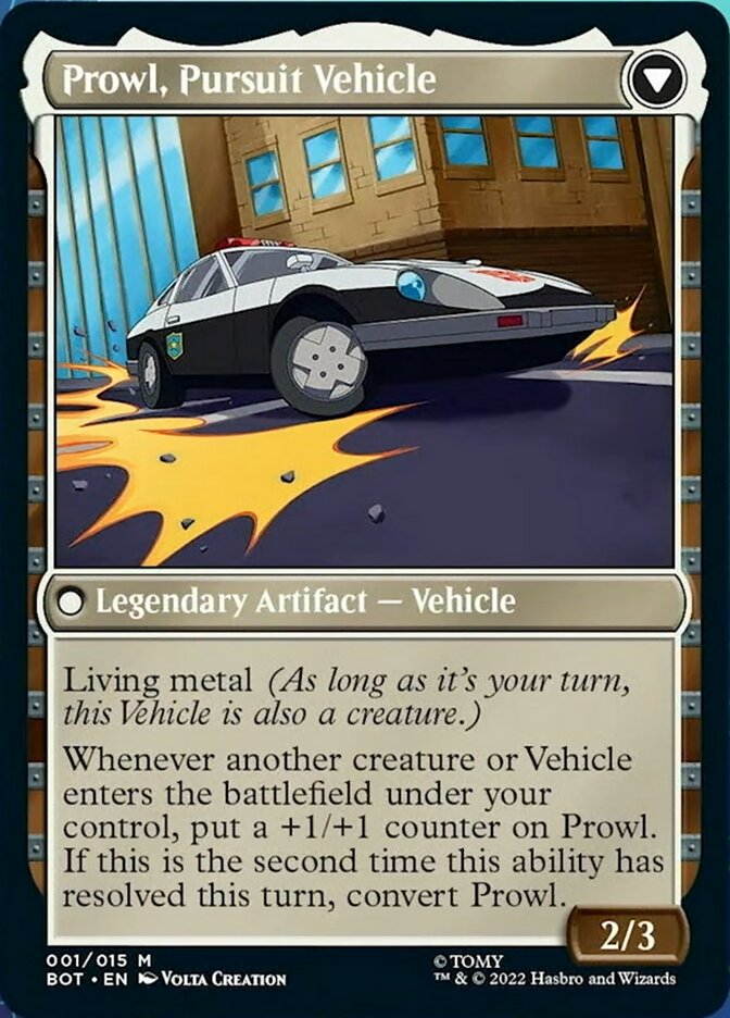 Prowl, Stoic Strategist // Prowl, Pursuit Vehicle [Universes Beyond: Transformers] | Dumpster Cat Games