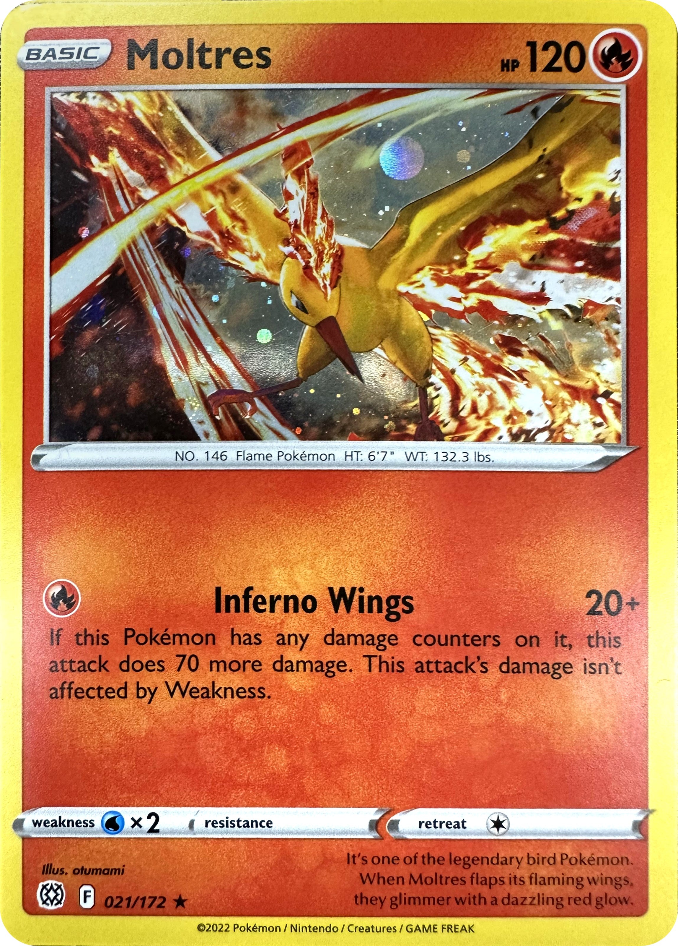 Moltres (021/172) (Cosmos Holo) [Sword & Shield: Brilliant Stars] | Dumpster Cat Games