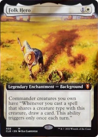 Folk Hero (Extended Art) [Commander Legends: Battle for Baldur's Gate] | Dumpster Cat Games