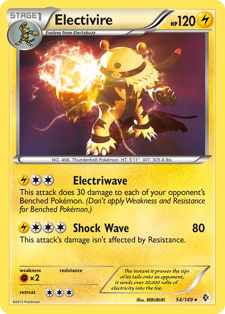 Electivire (54/149) (Theme Deck Exclusive) [Black & White: Boundaries Crossed] | Dumpster Cat Games