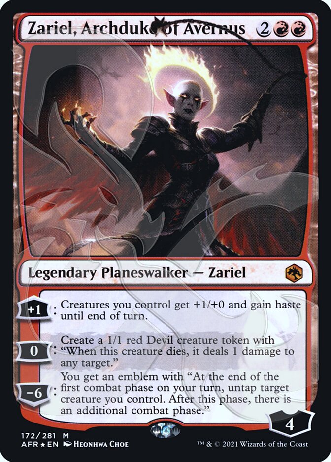 Zariel, Archduke of Avernus (Ampersand Promo) [Dungeons & Dragons: Adventures in the Forgotten Realms Promos] | Dumpster Cat Games