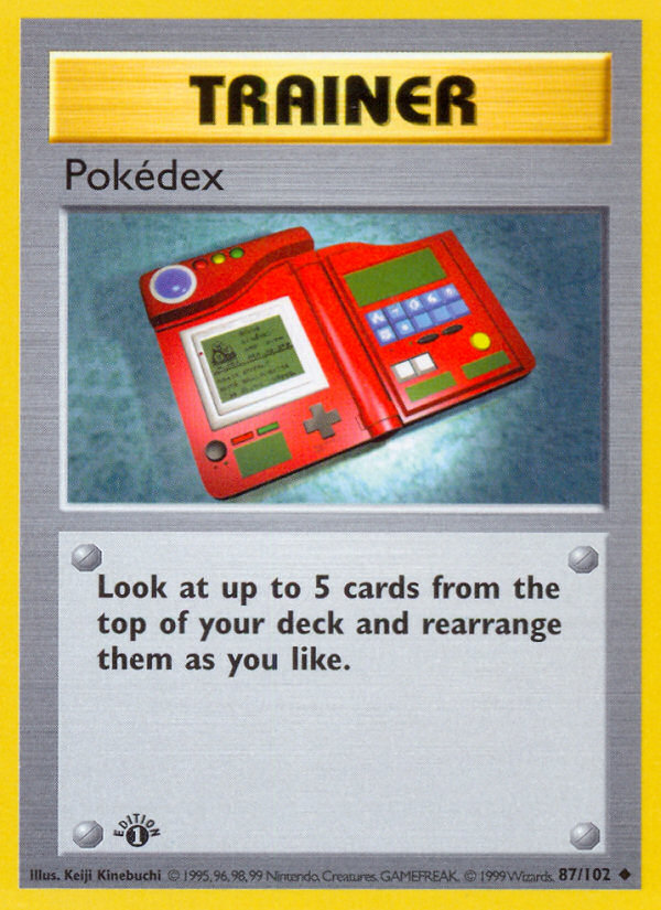 Pokedex (87/102) (Shadowless) [Base Set 1st Edition] | Dumpster Cat Games