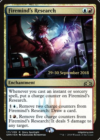 Firemind's Research [Guilds of Ravnica Promos] | Dumpster Cat Games