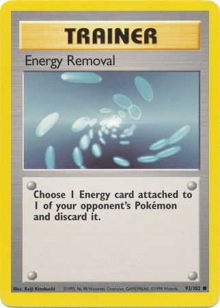 Energy Removal (92/102) [Base Set Unlimited] | Dumpster Cat Games