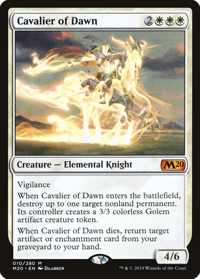 Cavalier of Dawn [Core Set 2020] | Dumpster Cat Games