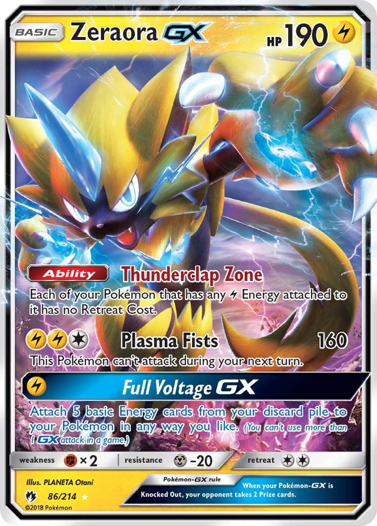 Zeraora GX (86/214) [Sun & Moon: Lost Thunder] | Dumpster Cat Games