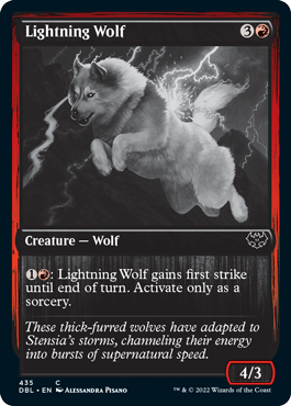 Lightning Wolf [Innistrad: Double Feature] | Dumpster Cat Games