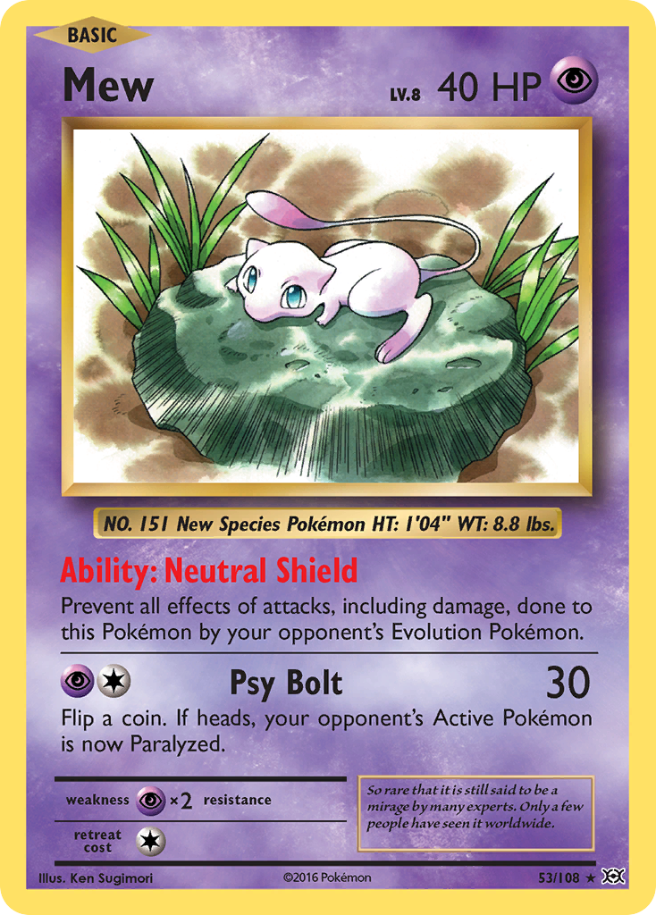 Mew (53/108) [XY: Evolutions] | Dumpster Cat Games