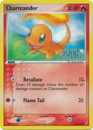 Charmander (48/100) (Stamped) [EX: Crystal Guardians] | Dumpster Cat Games