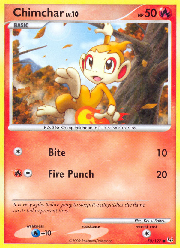 Chimchar (70/127) [Platinum: Base Set] | Dumpster Cat Games