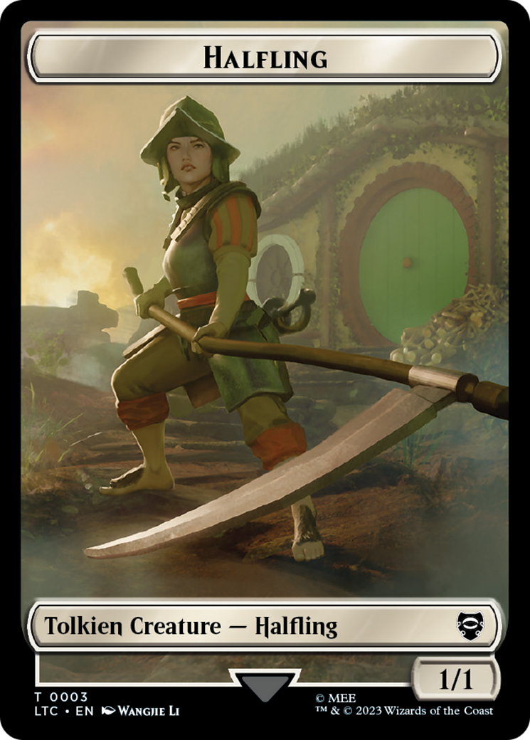 Halfling // Treasure Token [The Lord of the Rings: Tales of Middle-Earth Commander Tokens] | Dumpster Cat Games