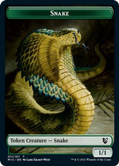 Spirit // Snake Double-sided Token [Innistrad: Midnight Hunt Commander] | Dumpster Cat Games