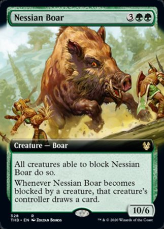 Nessian Boar (Extended Art) [Theros Beyond Death] | Dumpster Cat Games