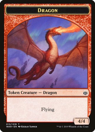 Dragon Token [War of the Spark Tokens] | Dumpster Cat Games