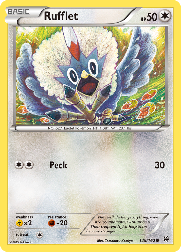 Rufflet (129/162) [XY: BREAKthrough] | Dumpster Cat Games