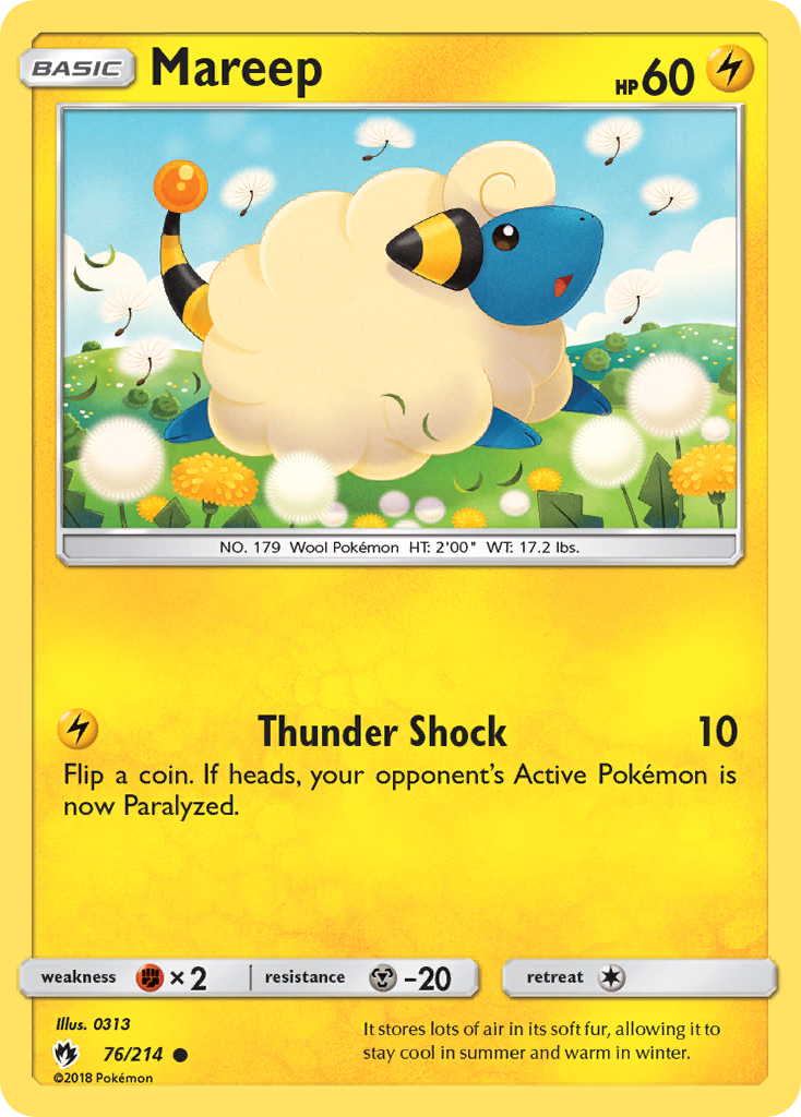 Mareep (76/214) [Sun & Moon: Lost Thunder] | Dumpster Cat Games