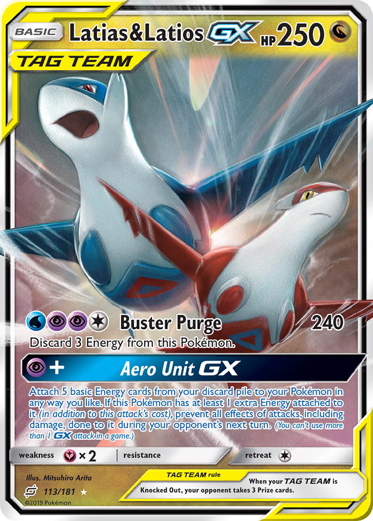 Latias & Latios GX (113/181) [Sun & Moon: Team Up] | Dumpster Cat Games