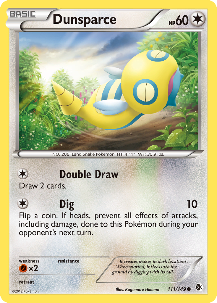 Dunsparce (111/149) [Black & White: Boundaries Crossed] | Dumpster Cat Games