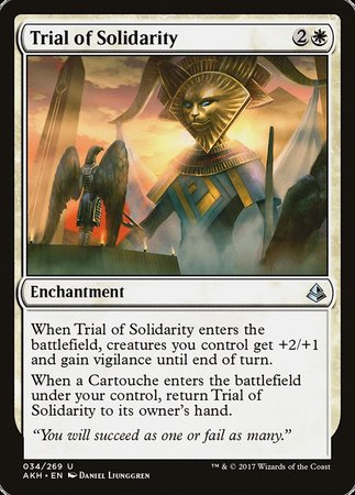 Trial of Solidarity [Amonkhet] | Dumpster Cat Games